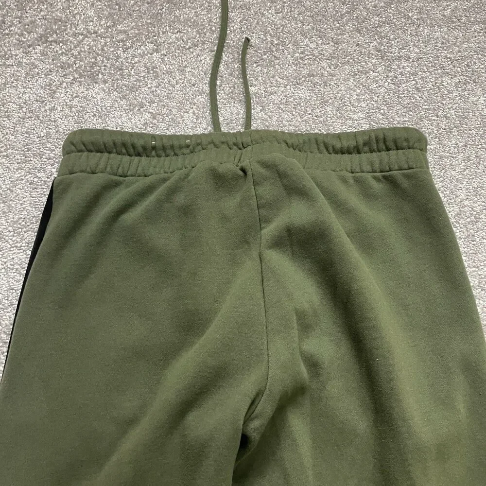 St. John's Bay Sweatpants Womens Small Green with Velvet Stripes Lounge 32x31